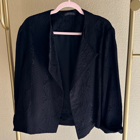 The Row Jackets & Blazers - Vintage The Row Black Textured Blazer